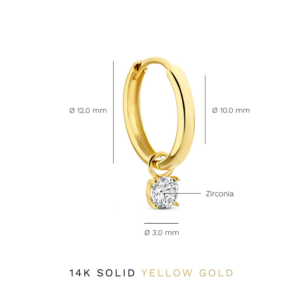 Larmes de Lune Steinohrringe | Gold
