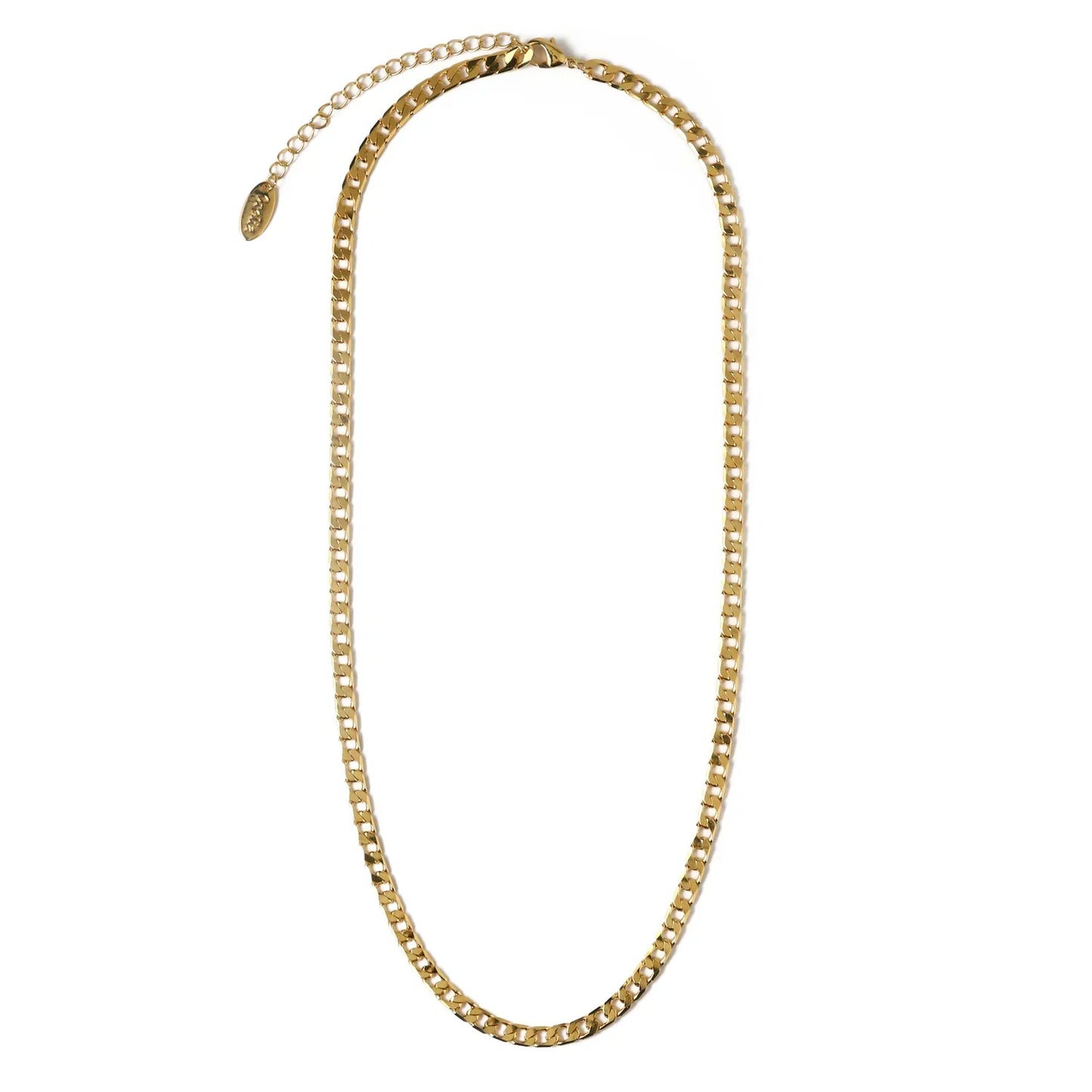Flache Gliederkette mit Rand | Gold