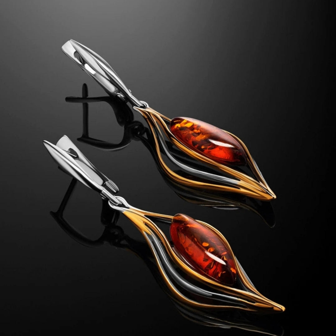 Vintage-Rotwüsten-Ohrringe