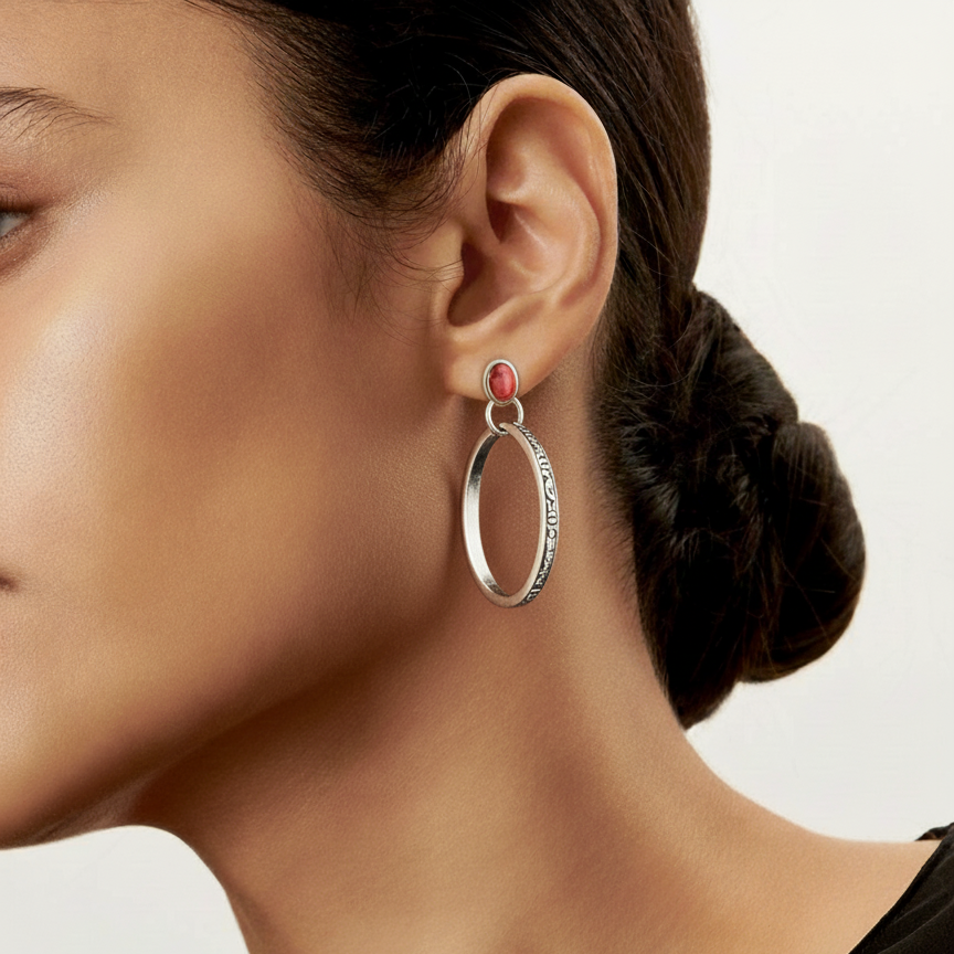 Boho-Vintage-Onyx-Ohrringe