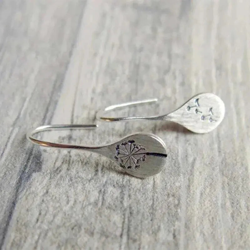 925er Sterlingsilber-Ohrringe mit Löwenzahnmotiv