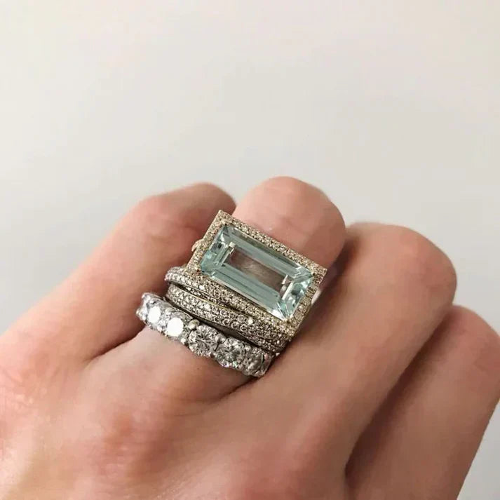 Vintage-Silber-Turquoise-Ring