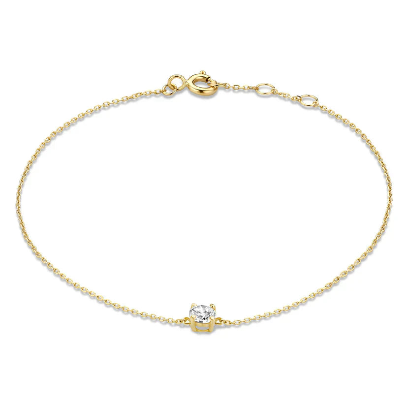 Cléa Moissanite-Steinarmband | Gold