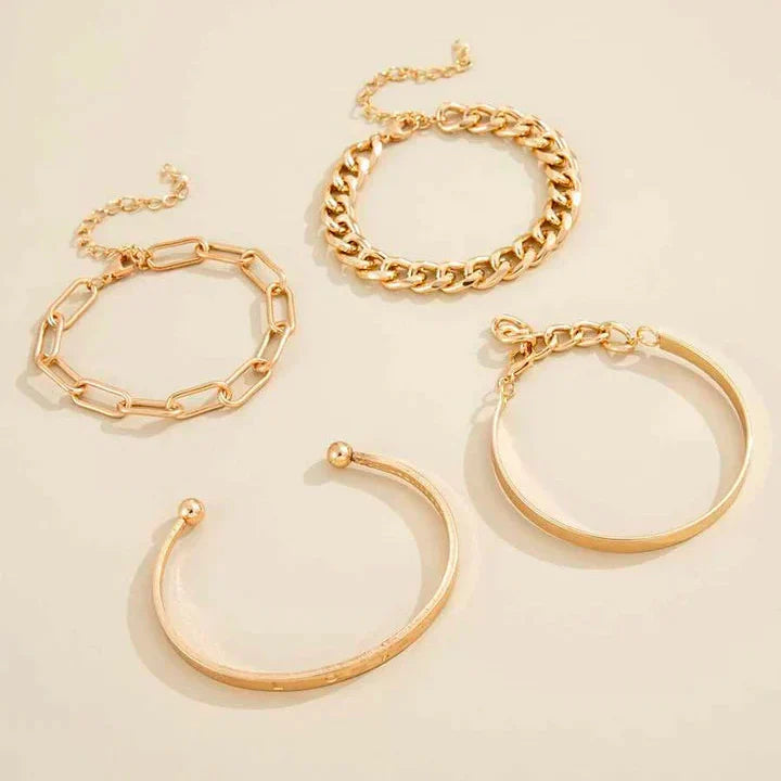 Elan Mercer Armband-Set | Gold