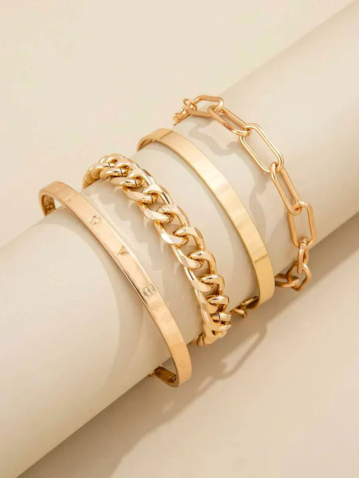 Elan Mercer Armband-Set | Gold