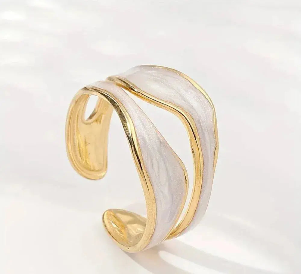 Vintage-Ring aus Weißgold