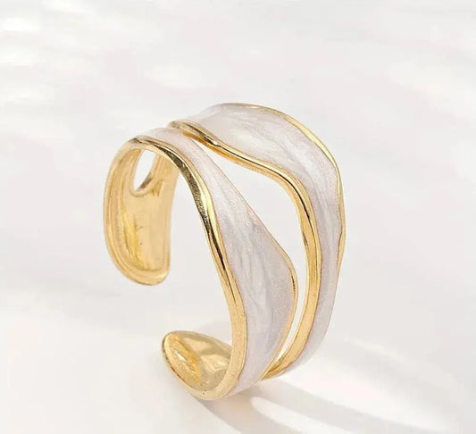 Vintage-Ring aus Weißgold
